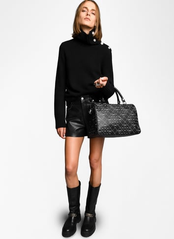 Sac porté main imprimé ZADIG&VOLTAIRE Noir